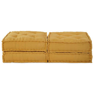 vidaXL Cuscino 2 pcs Giallo 70 x 70 x 36 cm Poliestere