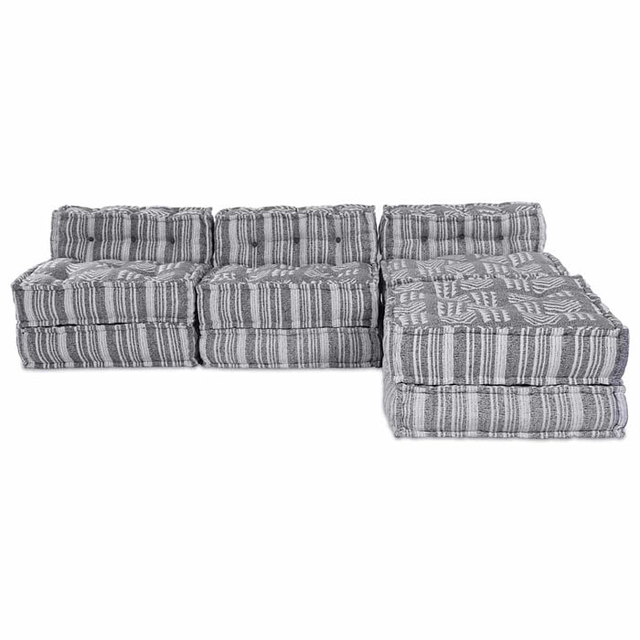 Divano modulare 4 pcs Grigio chiaro 70 x 70 x 56 cm Tessuto 3315099