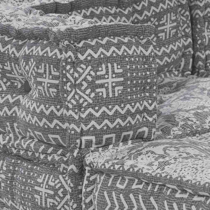 Divano modulare 4 pcs Grigio chiaro 70 x 70 x 56 cm Tessuto 3315109