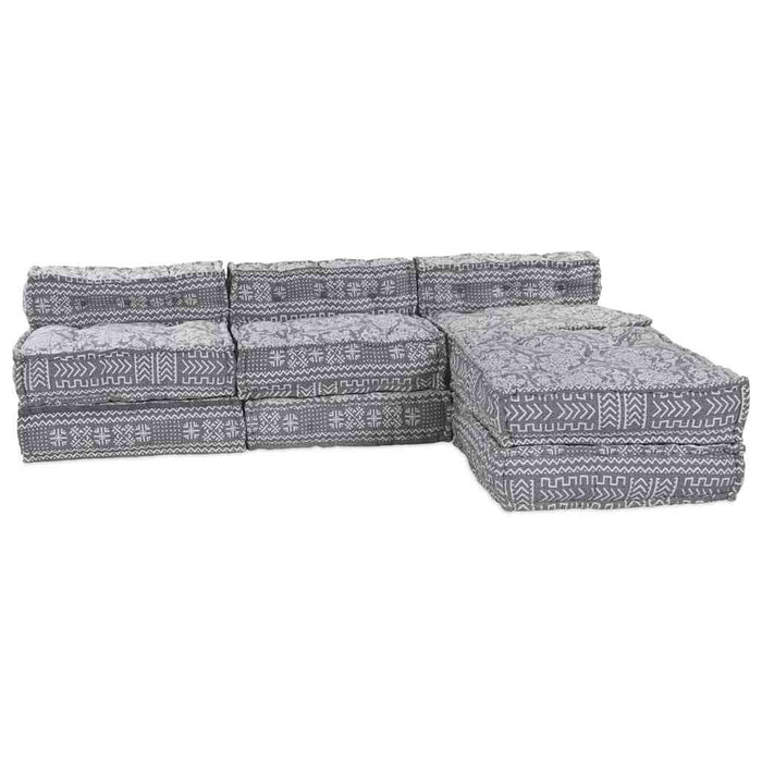 Divano modulare 4 pcs Grigio chiaro 70 x 70 x 56 cm Tessuto 3315109