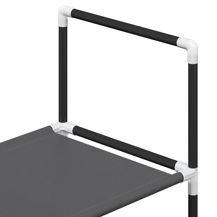 Scarpiera 5 Ripiani Nera 44x28x94 cm in Tessuto Non Tessuto 4100618