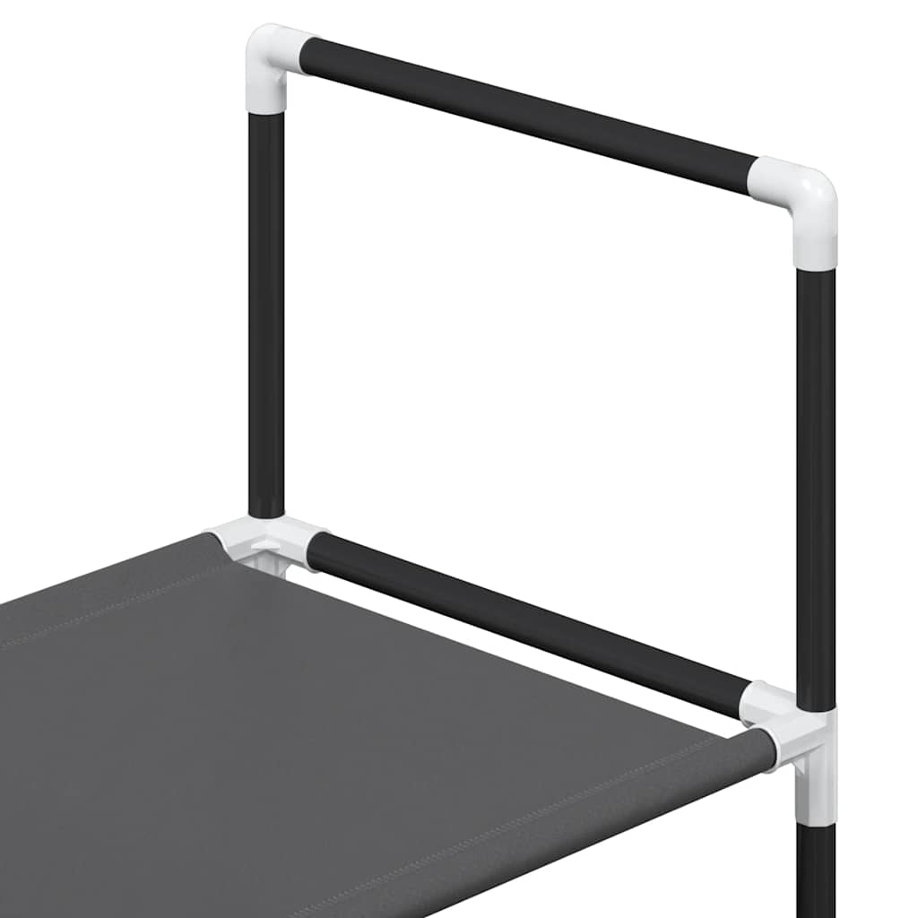 Scarpiera 5 Ripiani Nera 44x28x94 cm in Tessuto Non Tessuto