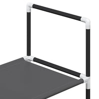 Scarpiera 5 Ripiani Nera 44x28x94 cm in Tessuto Non Tessuto