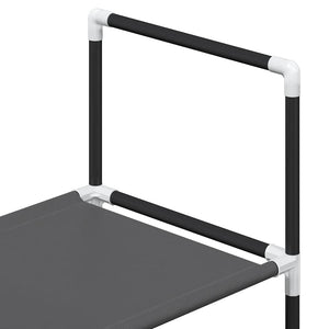 Scarpiera 5 Ripiani Nera 44x28x94 cm in Tessuto Non Tessuto