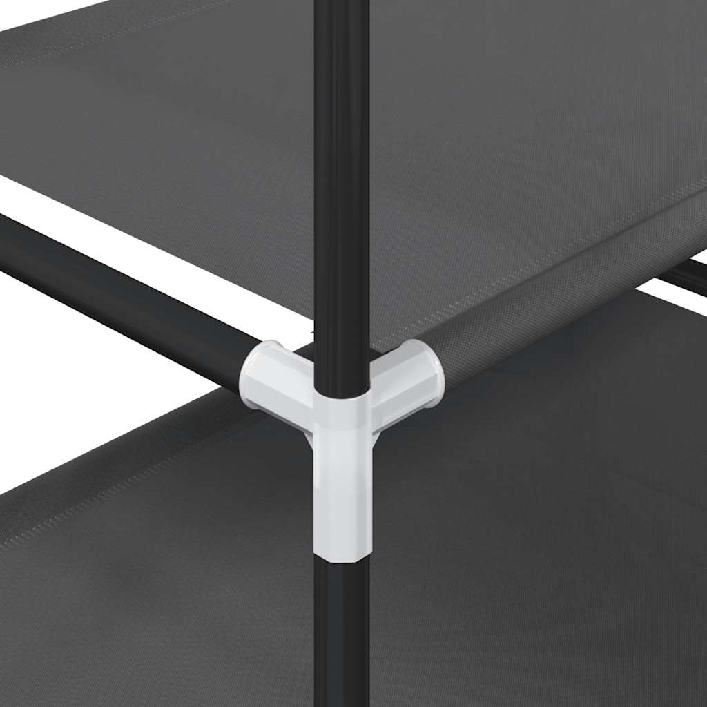 Scarpiera 5 Ripiani Nera 44x28x94 cm in Tessuto Non Tessuto 4100618