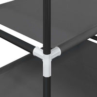 Scarpiera 5 Ripiani Nera 44x28x94 cm in Tessuto Non Tessuto 4100618