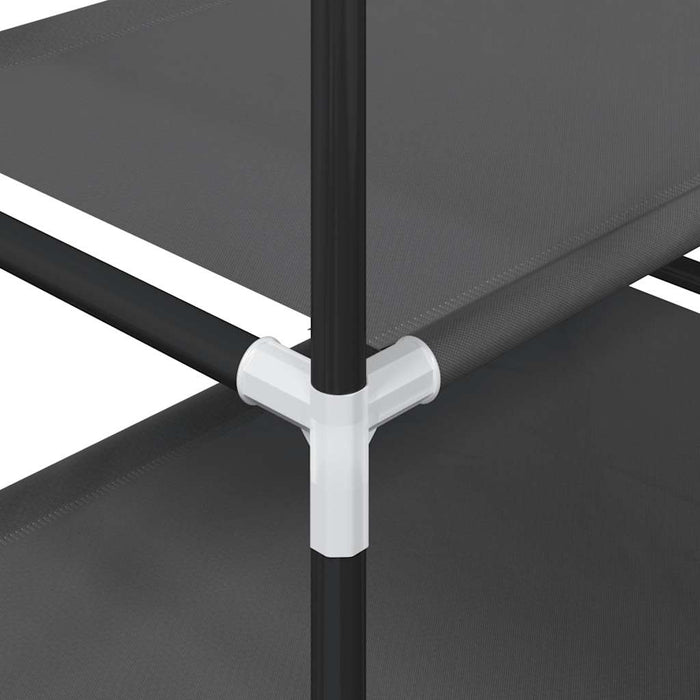 Scarpiera 5 Ripiani Nera 44x28x94 cm in Tessuto Non Tessuto 4100618