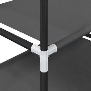 Scarpiera 5 Ripiani Nera 44x28x94 cm in Tessuto Non Tessuto