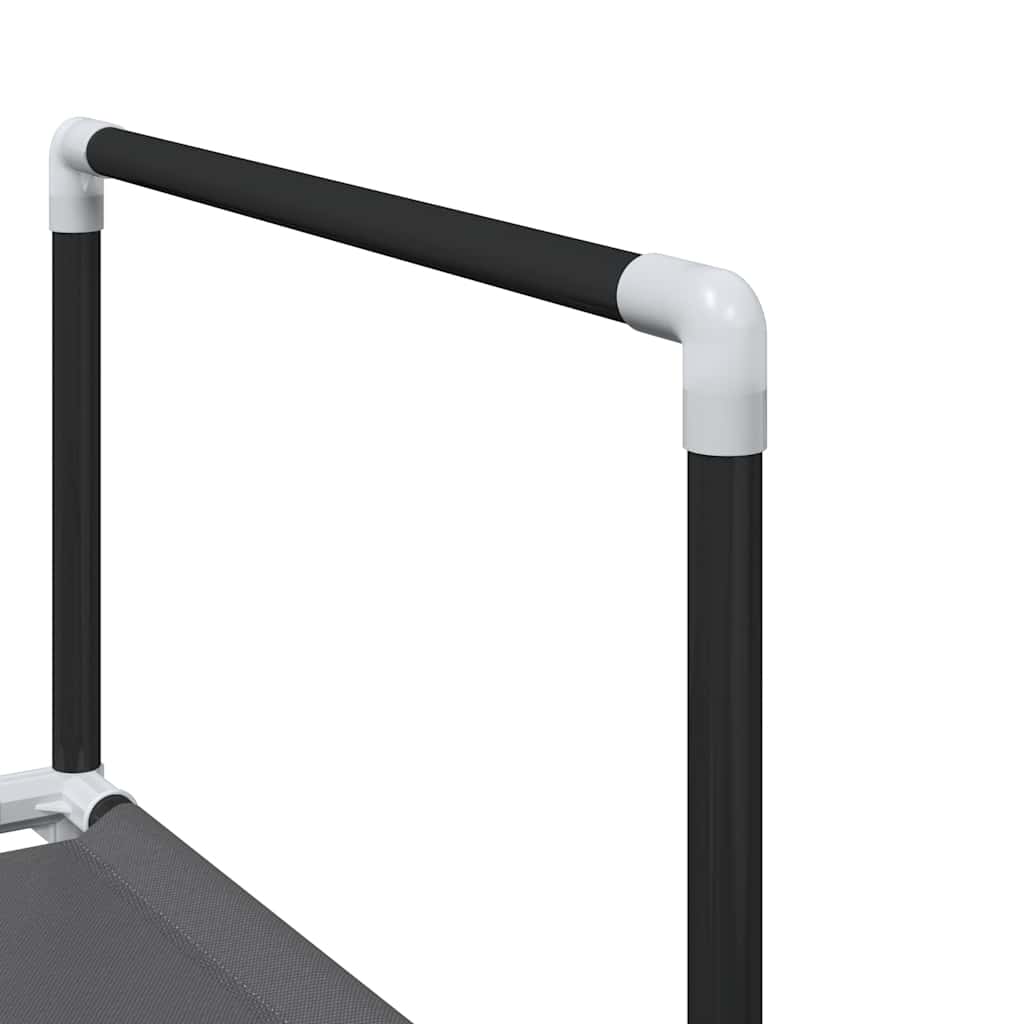 Scarpiera 8 Ripiani Nera 44x28x145 cm in Tessuto Non Tessuto