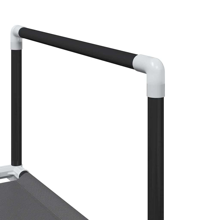 vidaXL Scarpiera 10 Ripiani Nera 44x28x180 cm in Tessuto Non Tessuto