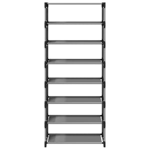 vidaXL Scarpiera 8 Ripiani Grigia 54x28x124 cm in Tessuto Non Tessuto