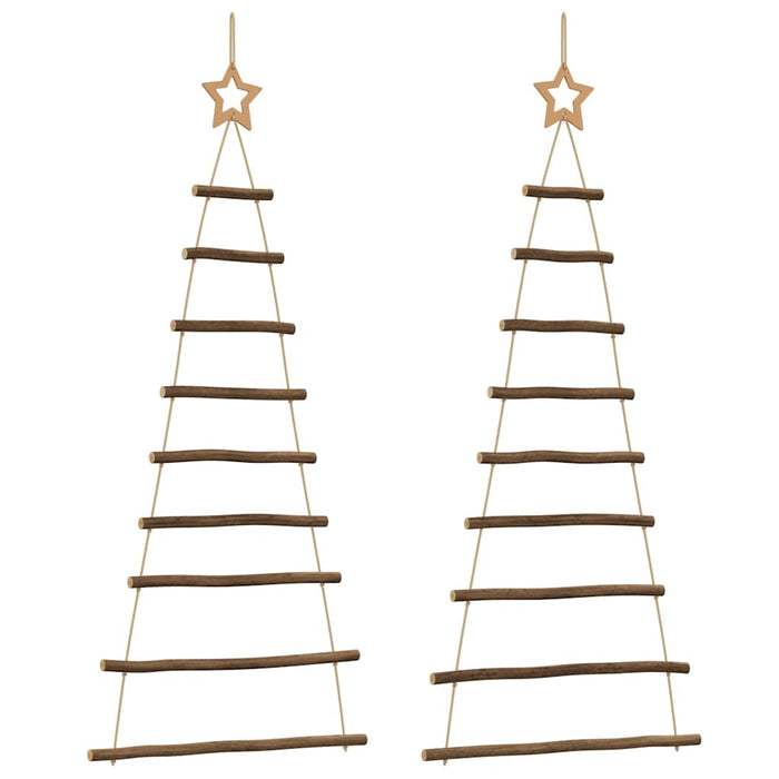 Alberi di Natale sospesi con stelle in alto 2 pz 55x120 cm Ramo naturale 4101010