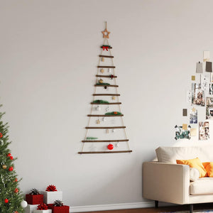 vidaXL Albero di Natale da Parete con Stella 74x150 cm Ramo Naturale