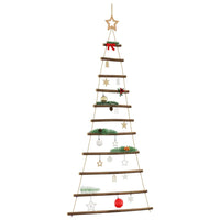 vidaXL Albero di Natale da Parete con Stella 74x150 cm Ramo Naturale