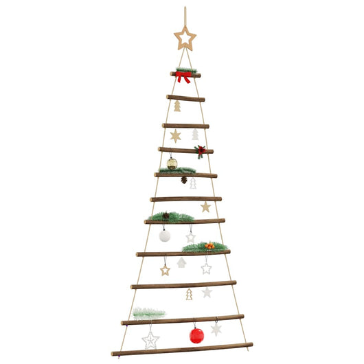 vidaXL Albero di Natale da Parete con Stella 74x150 cm Ramo Naturale