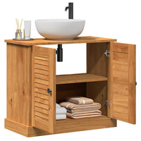 vidaXL Mobile Lavabo con porta VIGO marrone ambrato 67.5 x 34 x 59 cm