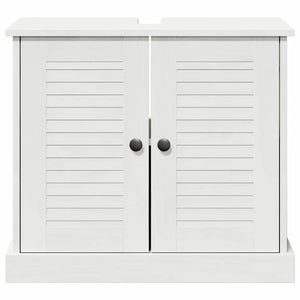 Mobile lavabo  'VIGO'con porte, 67.5 x 34 x 59 cm, fatto di legno di pino massello. 4019102