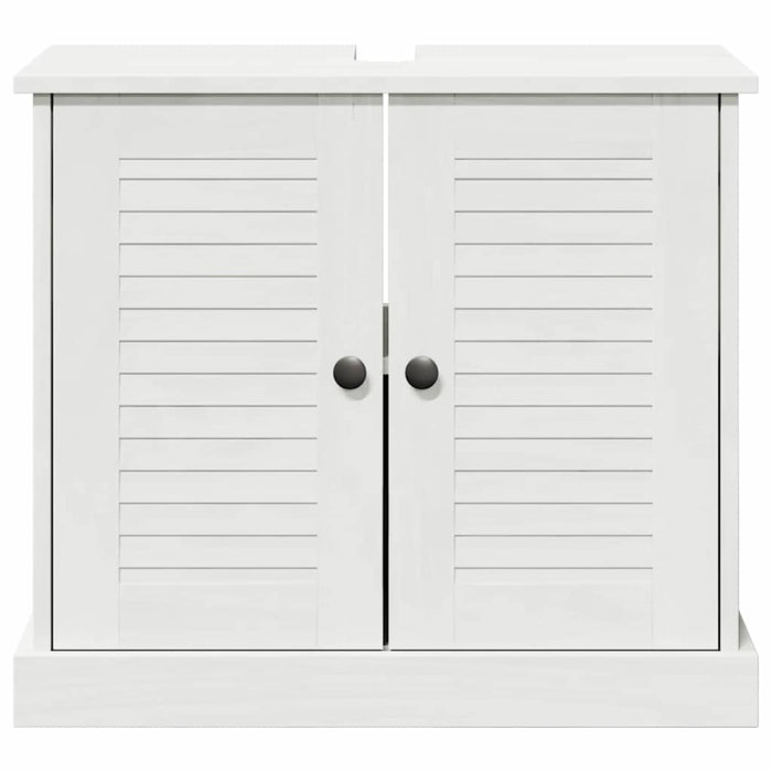 Mobile Lavabo con porta-Armadietto da bagno VIGO bianco anticato 67.5 x 34 x 59 cm