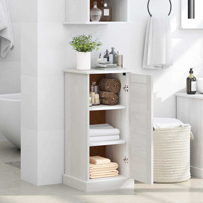 vidaXL Mobile da Bagno con porta VIGO bianco anticato 37 x 34 x 80 cm