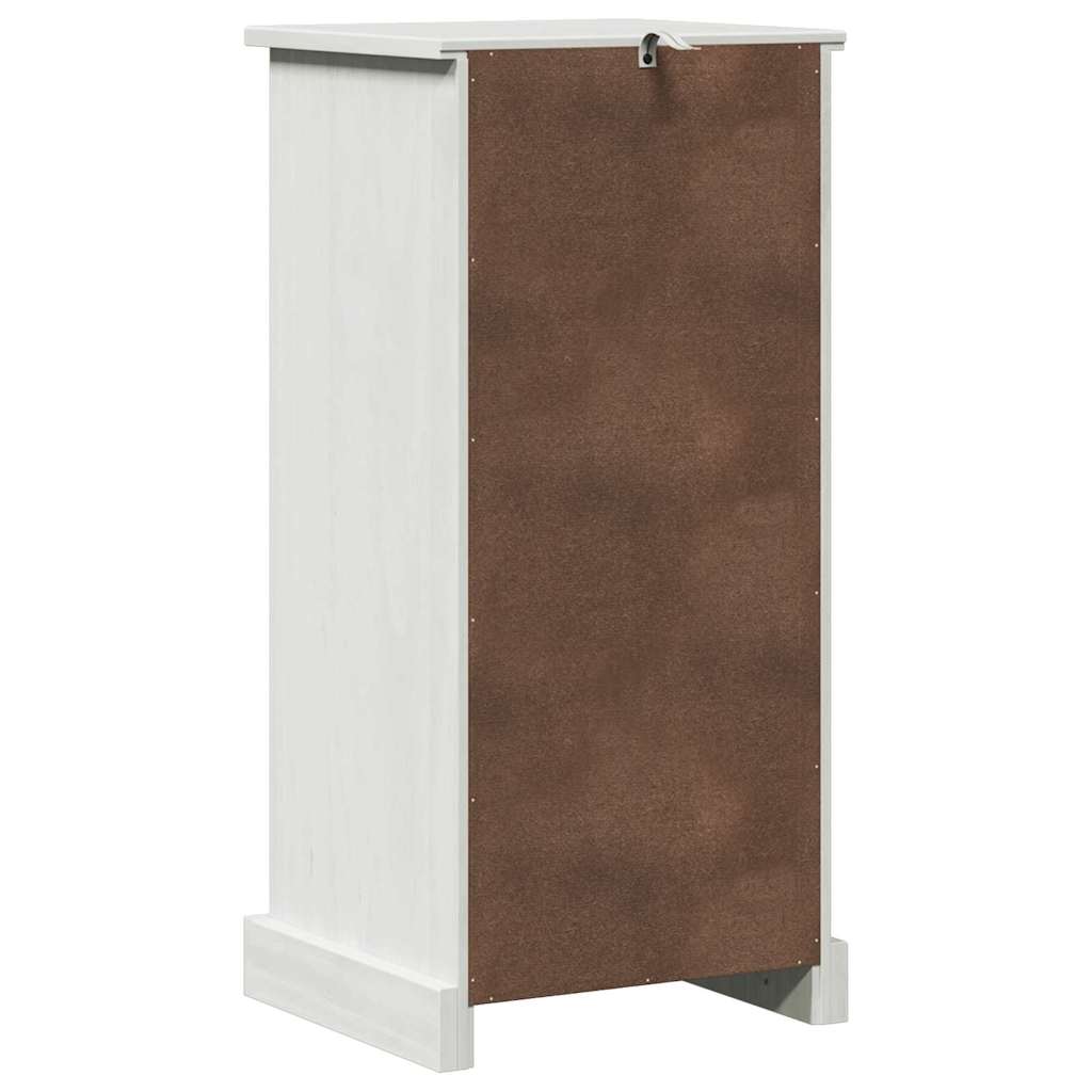 vidaXL Mobile da Bagno con porta VIGO bianco anticato 37 x 34 x 80 cm