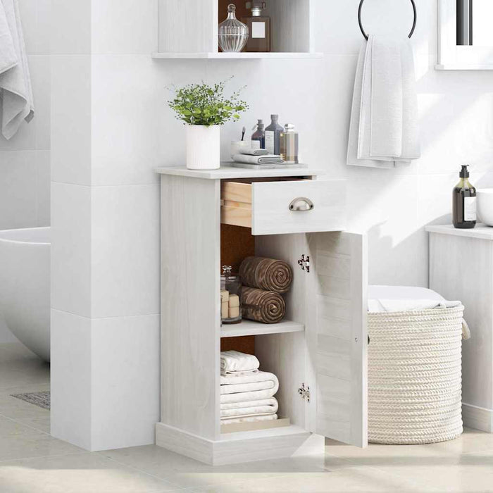 Mobile da Bagno "VIGO" con Cassetto 37x34x80 cm in Legno Massello di Pino 4019106
