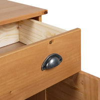 vidaXL Mobile da Bagno VIGO marrone ambrato 67.5 x 34 x 80 cm