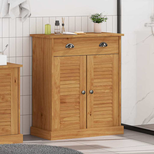 vidaXL Mobile da Bagno VIGO marrone ambrato 67.5 x 34 x 80 cm