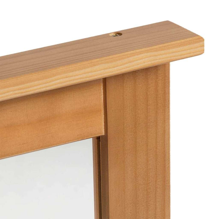 vidaXL Specchio con specchio VIGO marrone ambrato 55.5 x 5 x 70 cm