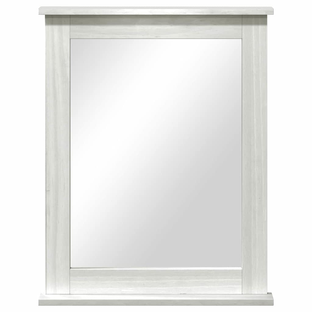 Specchio VIGO Bianco 55.5 x 5 x 70 cm Legno di pino massello 4019126