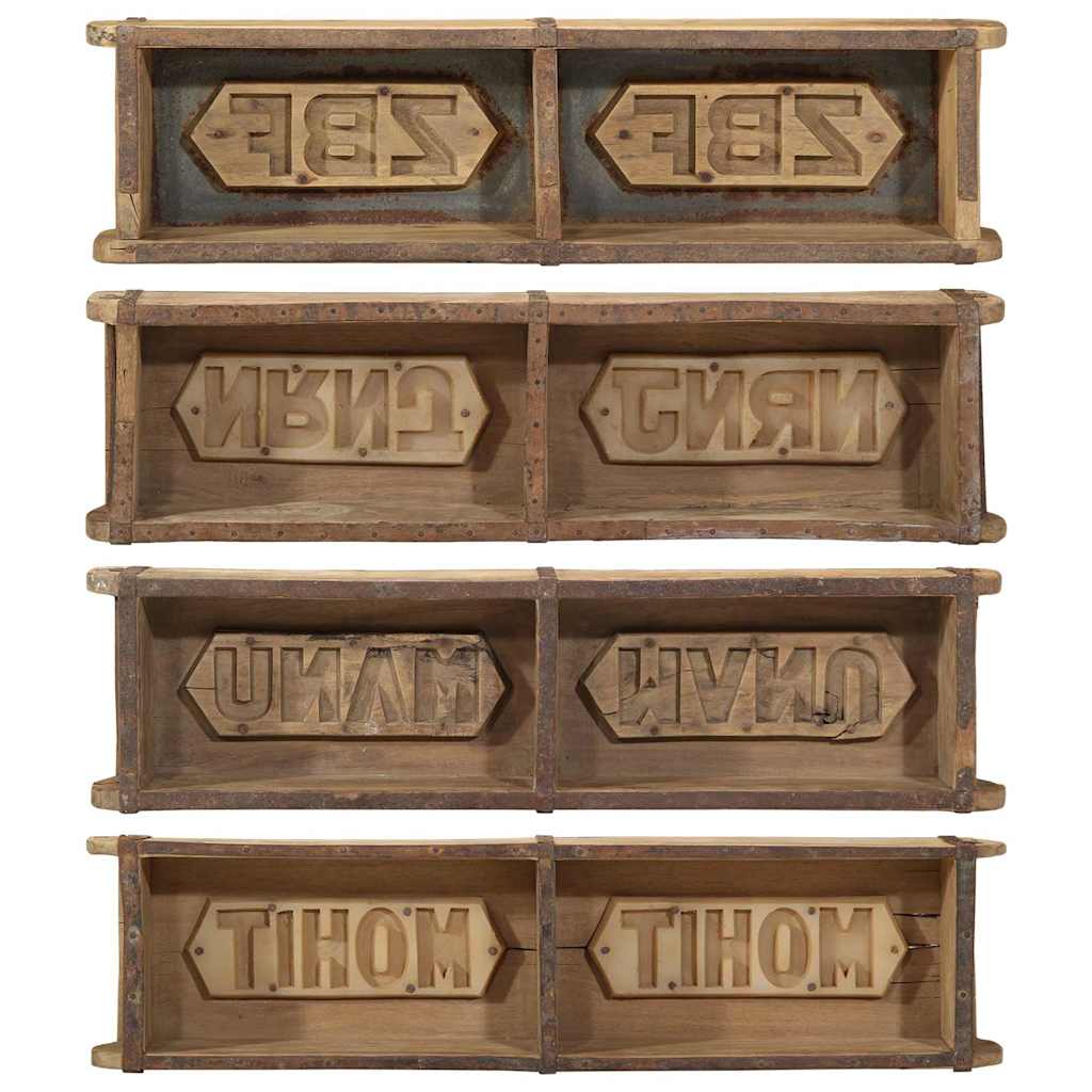 Vassoio con archiviazione 4 pcs Marrone 60.5 x 15 x 9 cm 4019611