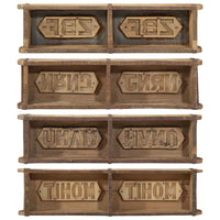 Vassoio con archiviazione 4 pcs Marrone 60.5 x 15 x 9 cm 4019611