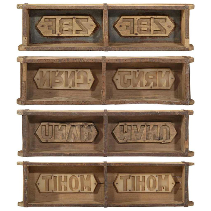 Vassoio con archiviazione 4 pcs Marrone 60.5 x 15 x 9 cm 4019611