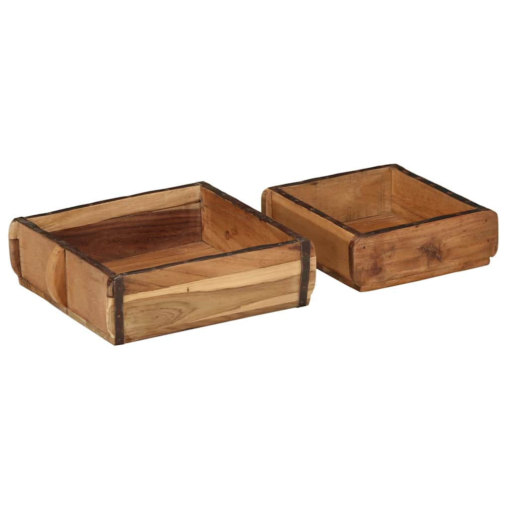 Vassoio con archiviazione 2 pcs Marrone 31 x 29 x 10 cm 4019614