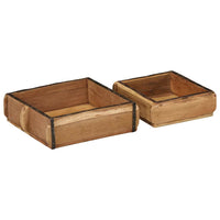 Vassoio con archiviazione 2 pcs Marrone 31 x 29 x 10 cm 4019614