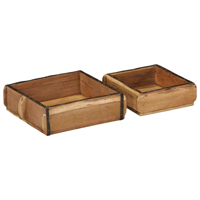 Vassoio con archiviazione 2 pcs Marrone 31 x 29 x 10 cm 4019614