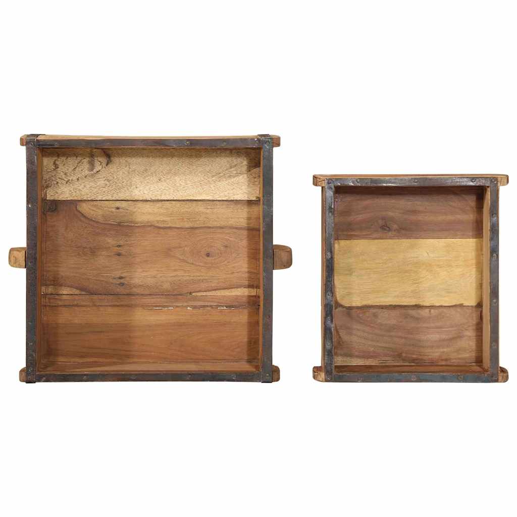 Vassoio con archiviazione 2 pcs Marrone 31 x 29 x 10 cm 4019614