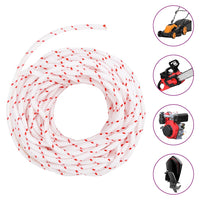 Fune di Avviamento a Strappo Bianco e Rosso Ø4 mm 10 m in Nylon 4100612