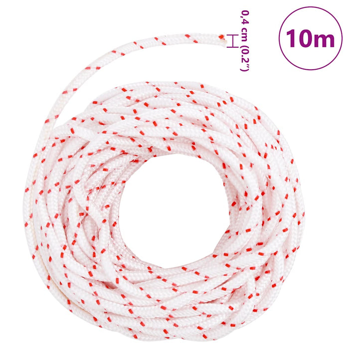 Fune di Avviamento a Strappo Bianco e Rosso Ø4 mm 10 m in Nylon 4100612
