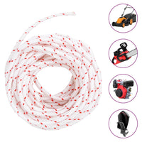 Fune di Avviamento a Strappo Bianco e Rosso Ø5 mm 10 m in Nylon 4100613