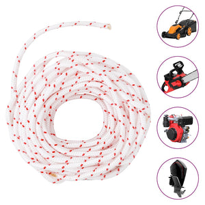 Fune di Avviamento a Strappo Bianco e Rosso Ø6 mm 10 m in Nylon 4100614