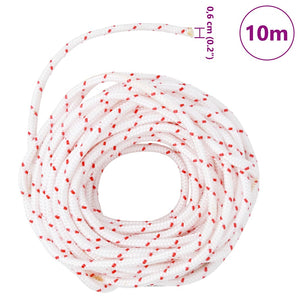 vidaXL Fune di Avviamento a Strappo Bianco e Rosso Ø6 mm 10 m in Nylon