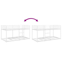 Letto a Castello senza Materasso Bianco 90x190 cm in Acciaio 4019883