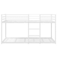 vidaXL Letto a Castello senza Materasso Bianco 90x200 cm in Acciaio