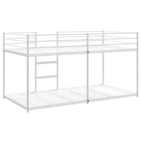 vidaXL Letto a Castello senza Materasso Bianco 90x200 cm in Acciaio