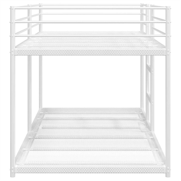 vidaXL Letto a Castello senza Materasso Bianco 100x200 cm in Acciaio