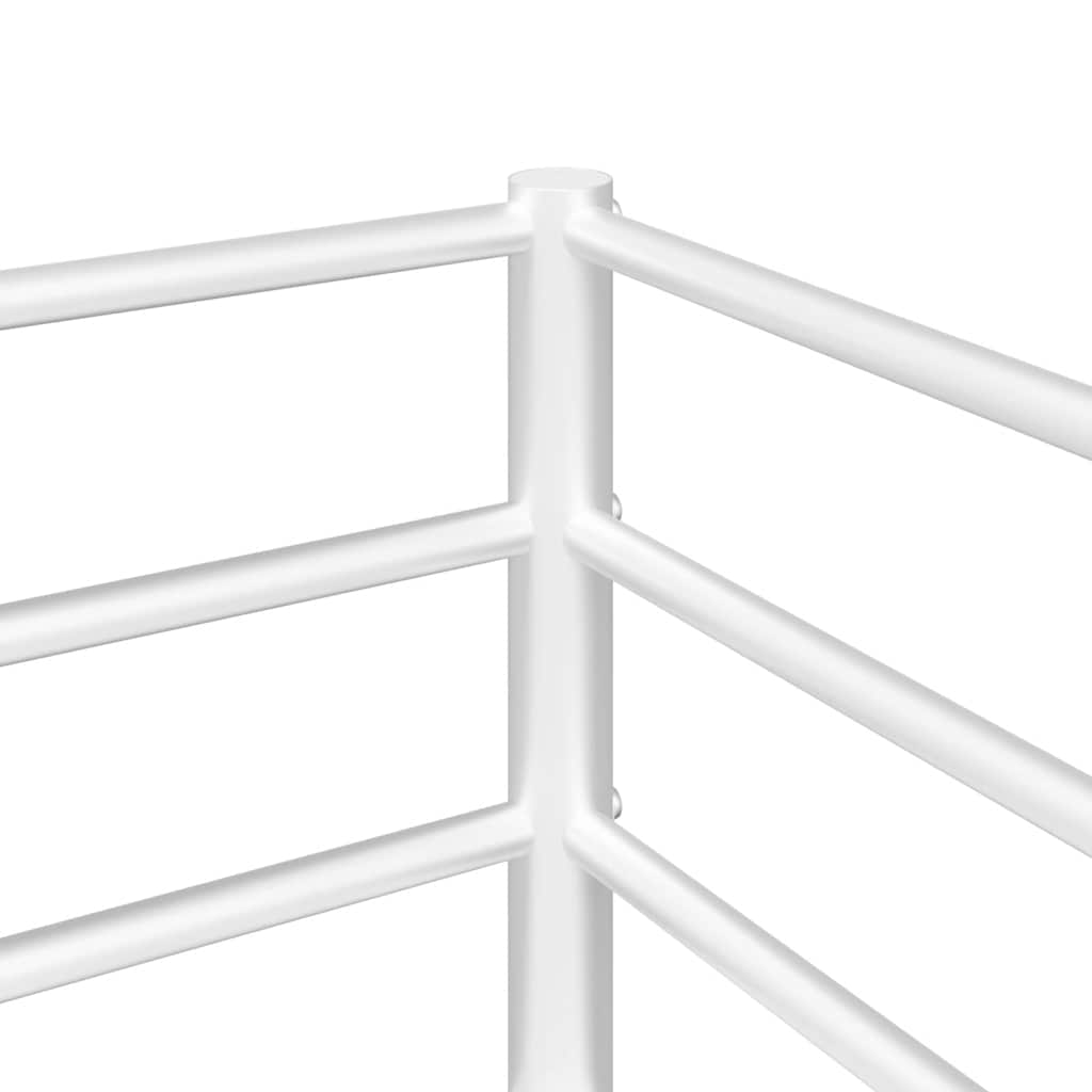vidaXL Letto a Castello senza Materasso Bianco 100x200 cm in Acciaio
