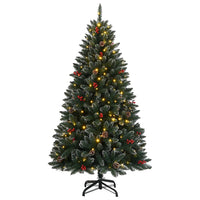 vidaXL Albero di Natale Artificiale con 150 LED 120 cm