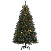 Albero di Natale Artificiale Incernierato con 300 LED 180 cm 3315755