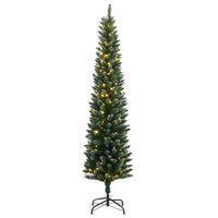vidaXL Albero di Natale Artificiale Sottile con 300 LED 210 cm