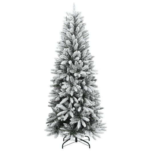 Albero di Natale Artificiale-Albero Natalizio con 150 LED e Neve Fioccata 120 cm 353322